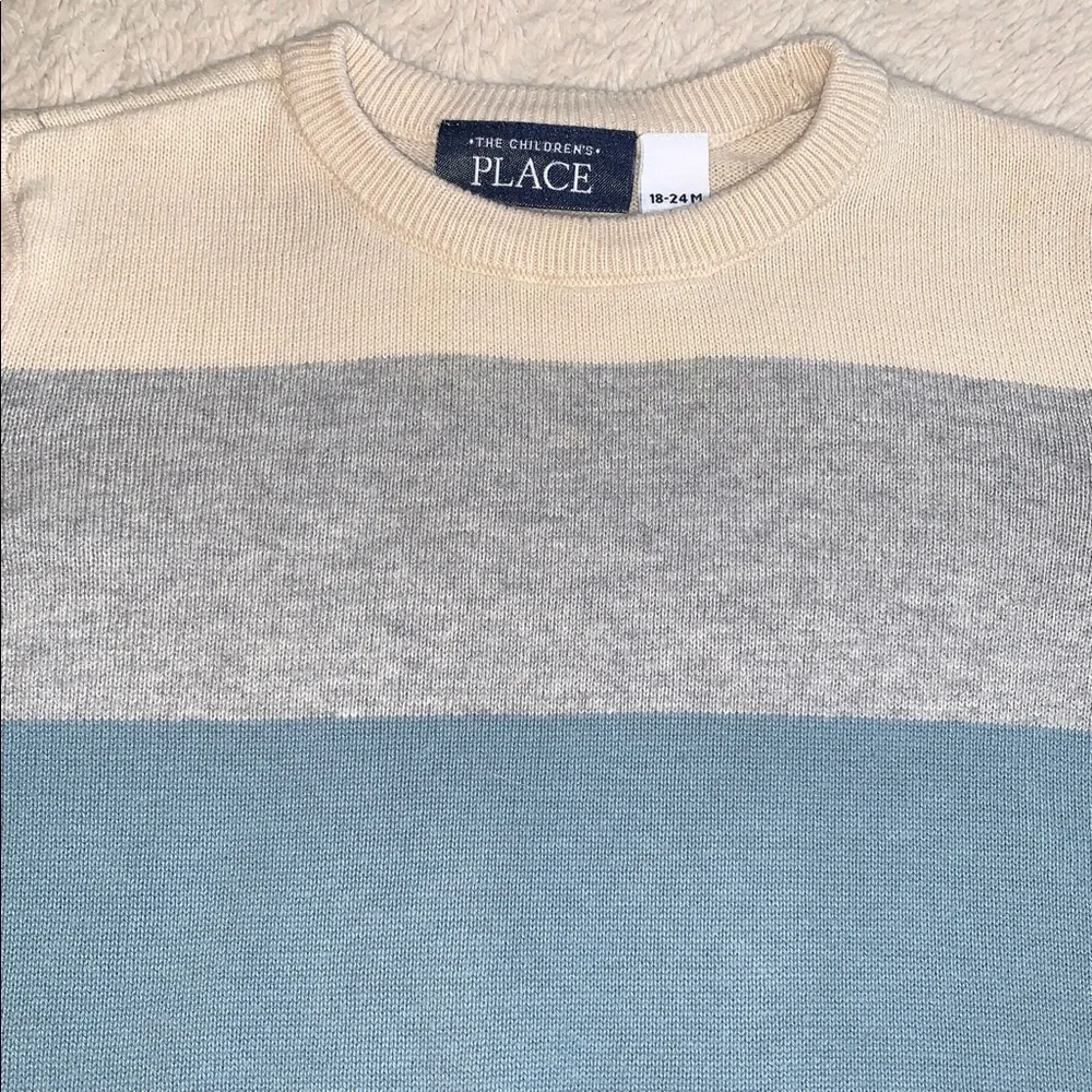 Children’s Place Blue Gray Sweater 18-24M EUC Crewneck